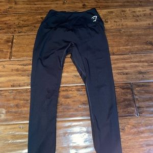 black gym shark leggings